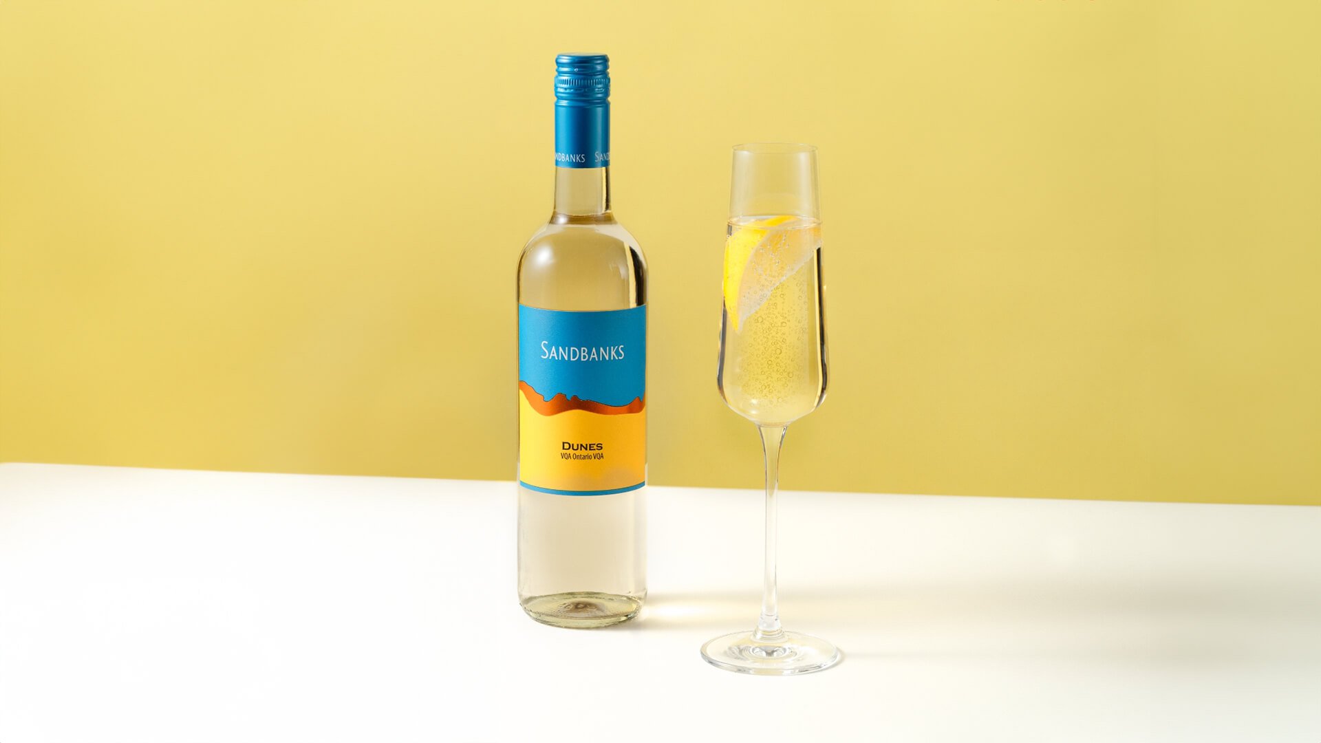 White Spritzer Recipe with Sanbanks Dunes.